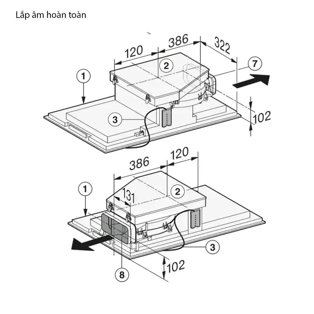 Miele KMDA 7476 FL-10 Bếp Từ Kết Hợp Hút Mùi Miele KMDA 7476 FL