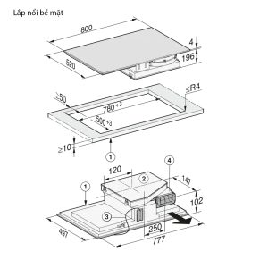 Bếp Từ Kết Hợp Hút Mùi Miele KMDA 7476 FL 8 Bếp Từ Kết Hợp Hút Mùi Miele KMDA 7476 FL