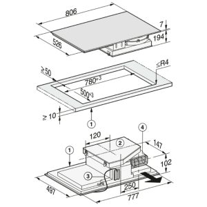 Bếp Từ Kết Hợp Hút Mùi Miele KMDA 7476 FR 6 Bếp Từ Kết Hợp Hút Mùi Miele KMDA 7476 FR