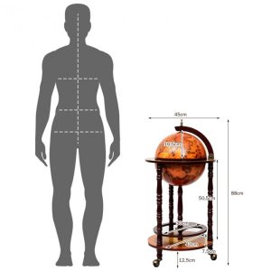 Xe Đẩy Rượu Costway Globus Bar HW47195 9 Xe Đẩy Rượu Costway Globus Bar HW47195