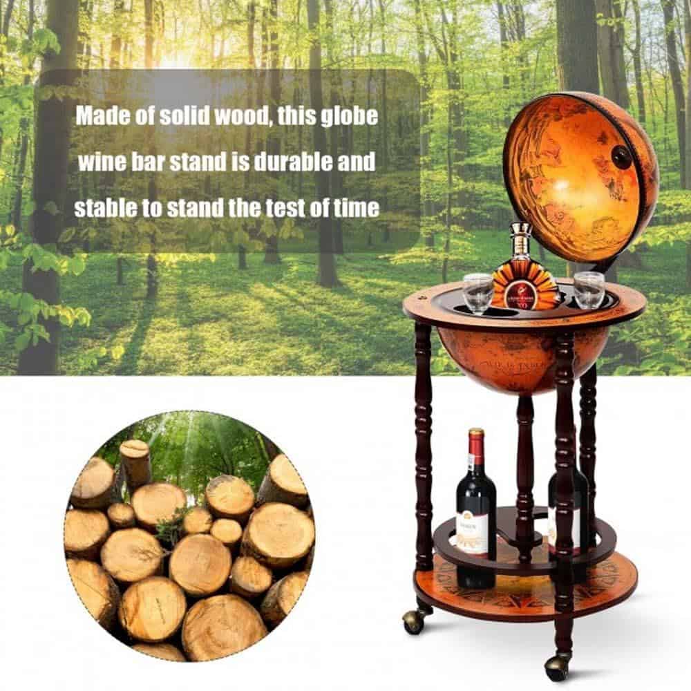 Xe Đẩy Rượu Costway Globus Bar HW47195 Xe Đẩy Rượu Costway Globus Bar HW47195