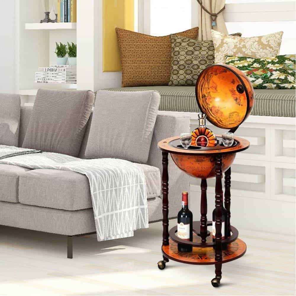 Xe Đẩy Rượu Costway Globus Bar HW47195 Xe Đẩy Rượu Costway Globus Bar HW47195