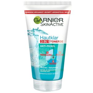 Sữa Rửa Mặt Garnier Hautklar 3in1 Tonerde Dành Cho Da Mụn & Bị Nhờn 150ml