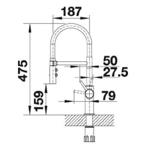 Vòi Rửa Blanco Catris-S Flexo 525793 8 Vòi Rửa Blanco Catris-S Flexo 525793