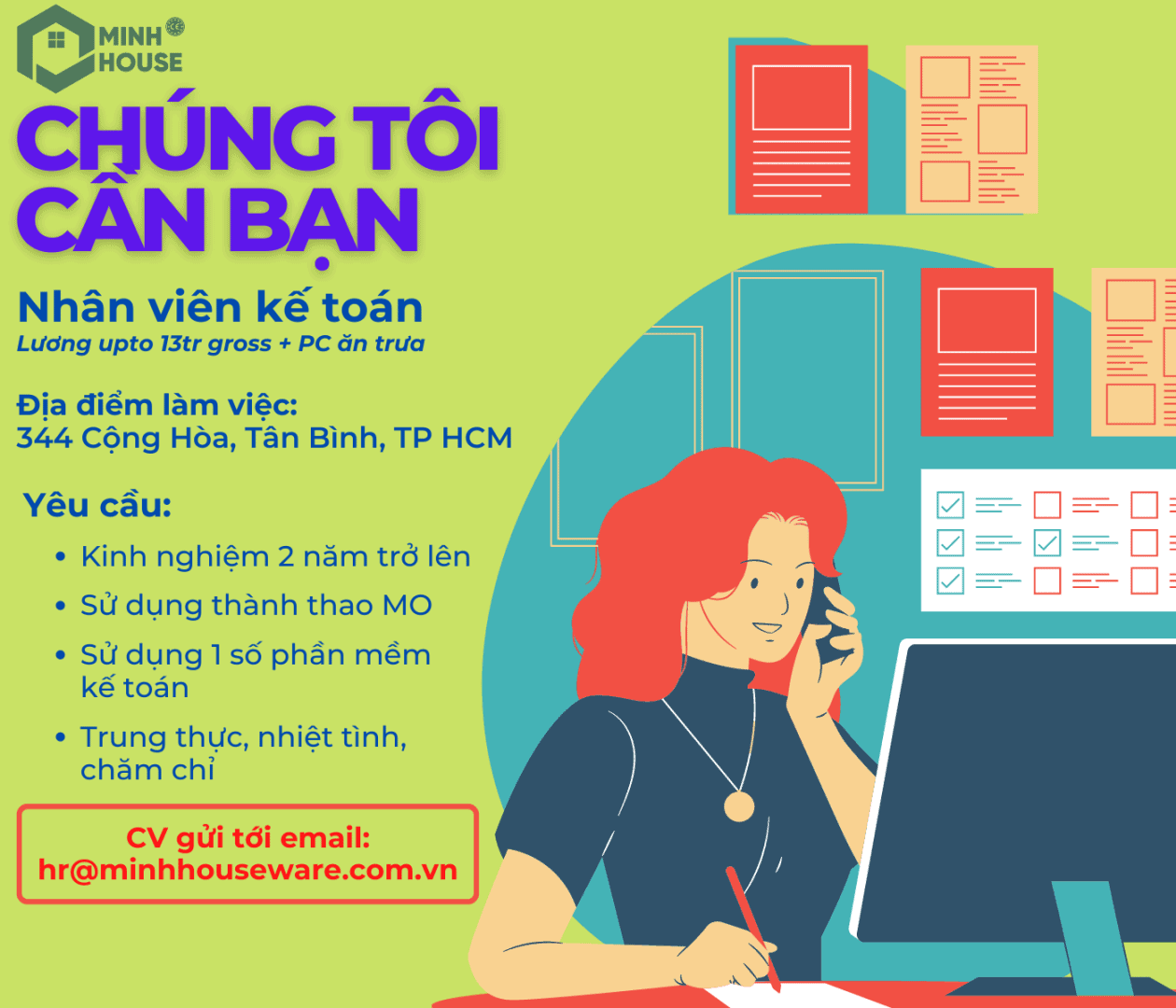 Tuyển dụng - Nhân viên kế toán kiêm HCNS 1 Tuyen ke toan 2