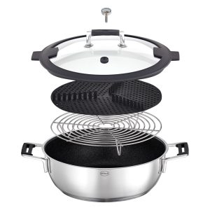 Nồi Hấp Roesle Silence PRO 91978 28cm Lớp Chống Dính ProResist 4 Nồi Hấp Roesle Silence PRO 91978 28cm Lớp Chống Dính ProResist