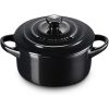 Nồi Gốm LeCreuset Mini Cocotte 10cm Black 2 Nồi Gốm LeCreuset Mini Cocotte 10cm - 0,2L Black