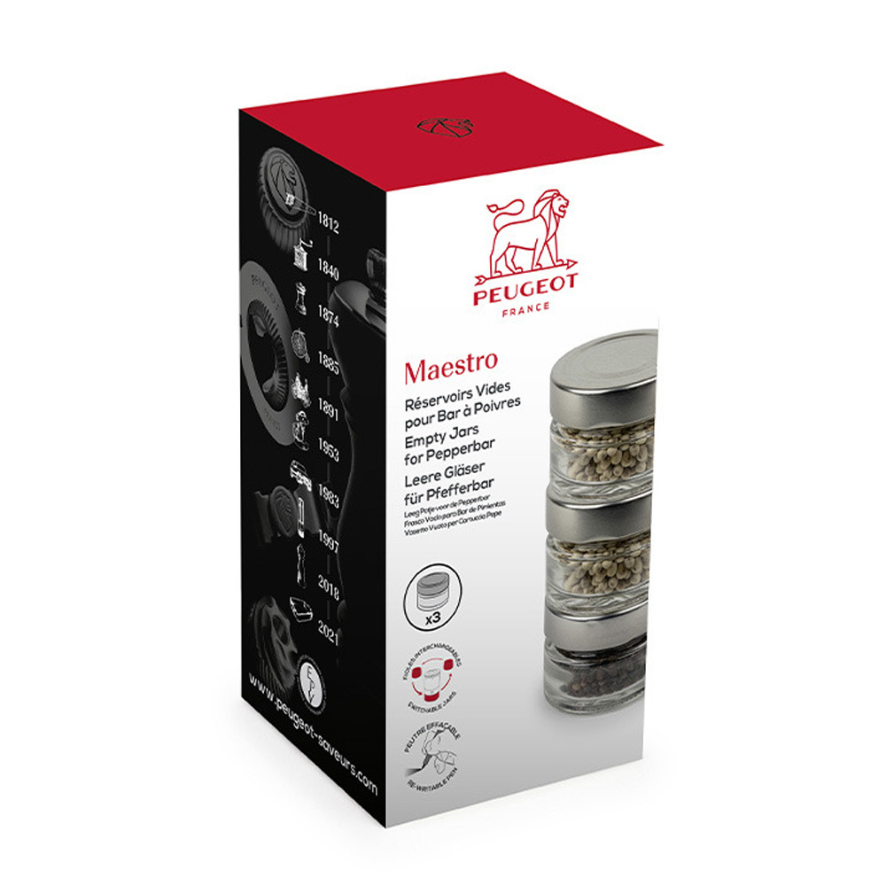 Bộ 3 Lọ Đựng Tiêu Peugeot Maestro 41755 Bộ 3 Lọ Đựng Tiêu Peugeot Maestro 41755