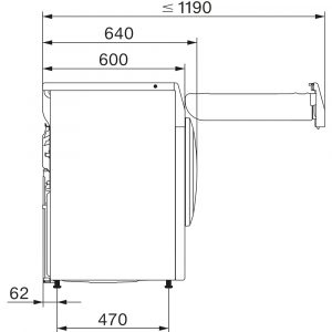 Máy Sấy Quần Áo Heat Pump Miele TCC560WP EcoSpeed 8kg 8 Kich Thuoc Lap Dat May Say Miele Loai 60cm2