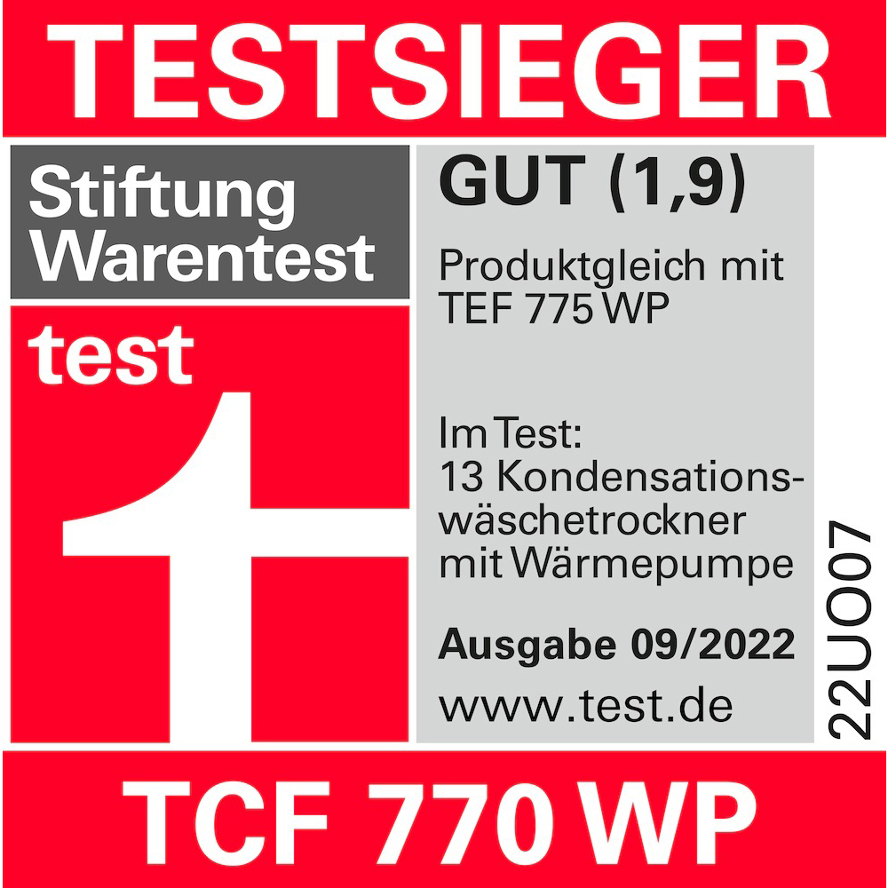 Miele TCF770WP EcoSpeed-6 Máy Sấy Quần Áo Heat Pump Miele TCF770WP EcoSpeed 8kg